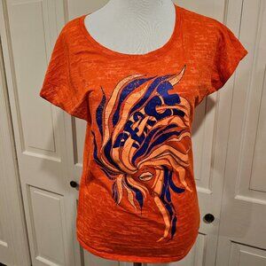 Zumba 70s Purple Hair Top Size S